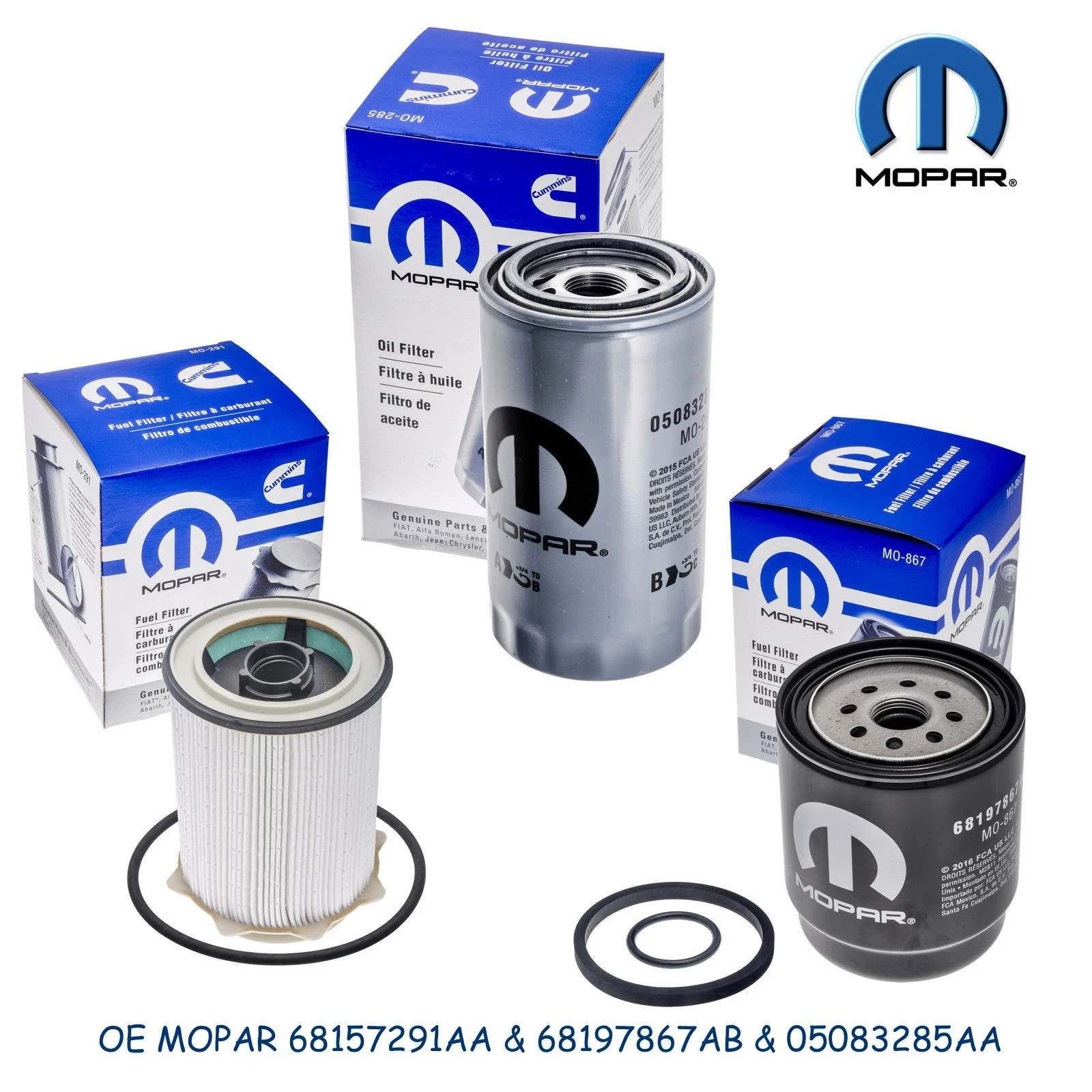 2013-2018 RAM 2500 3500 4500 5500 6.7L DIESEL OIL FUEL FILTER KIT MOPAR GENUINE