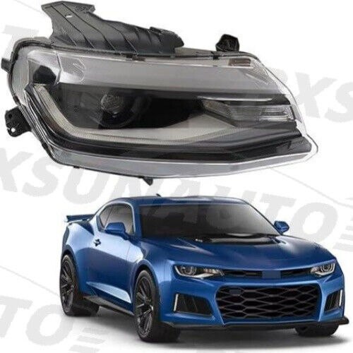 Fit For 2016-2022 Chevy Camaro Black HID  DRL Headlight Assembly (Right)