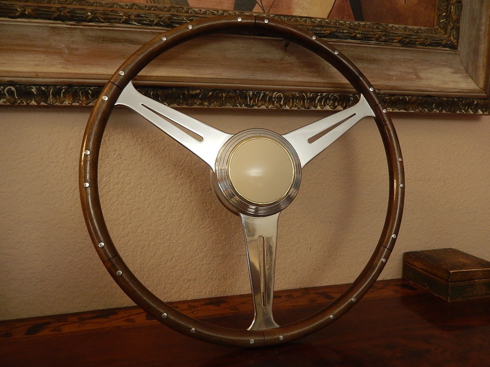 Porsche 550 Spyder - 356 Pre A Wood Steering Wheel Walnut 1950s  NARDI & C 40 cm