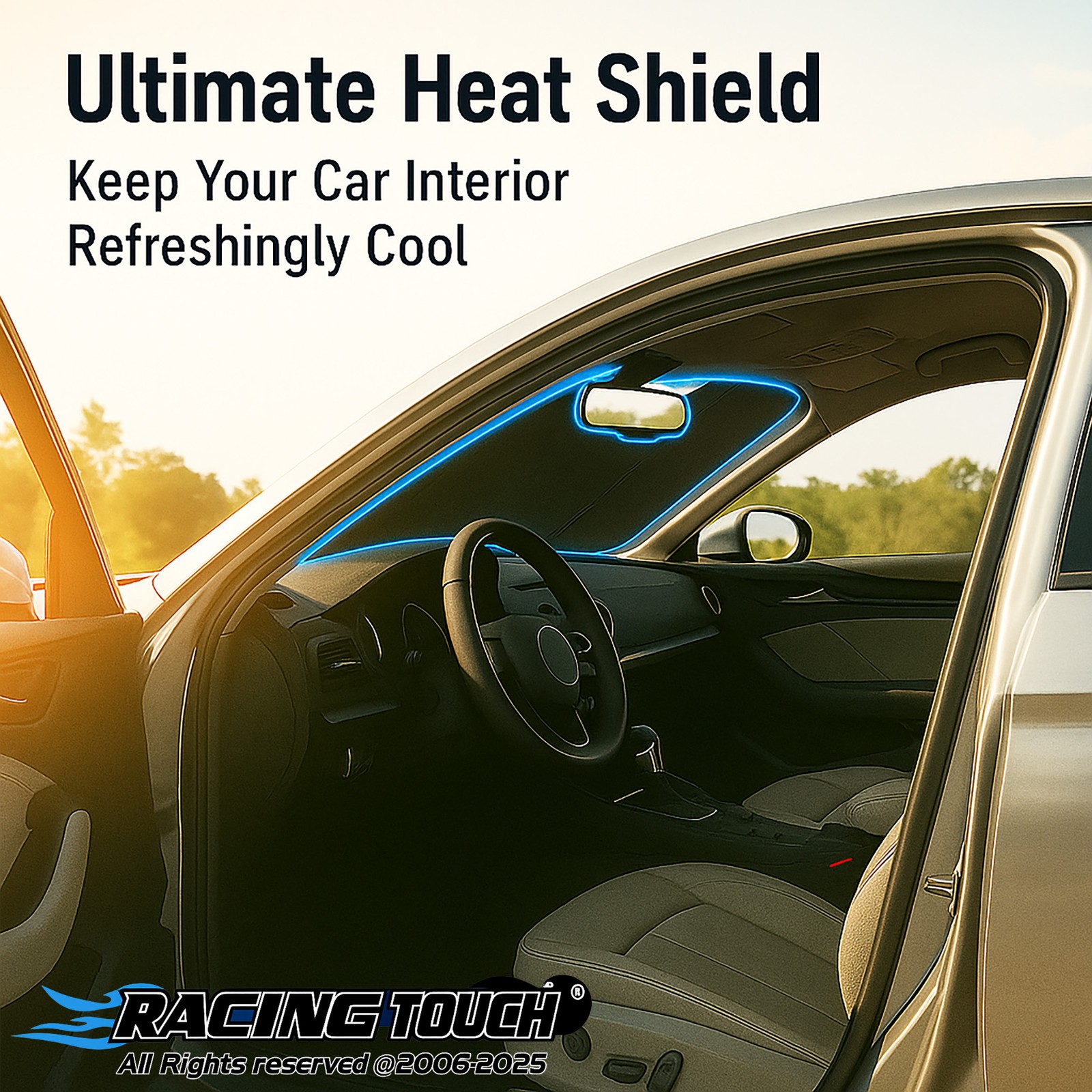 Vehicle-Specific UV Heat Shield Custom-Fit SunShade For 2020-2025 Cadillac XT6