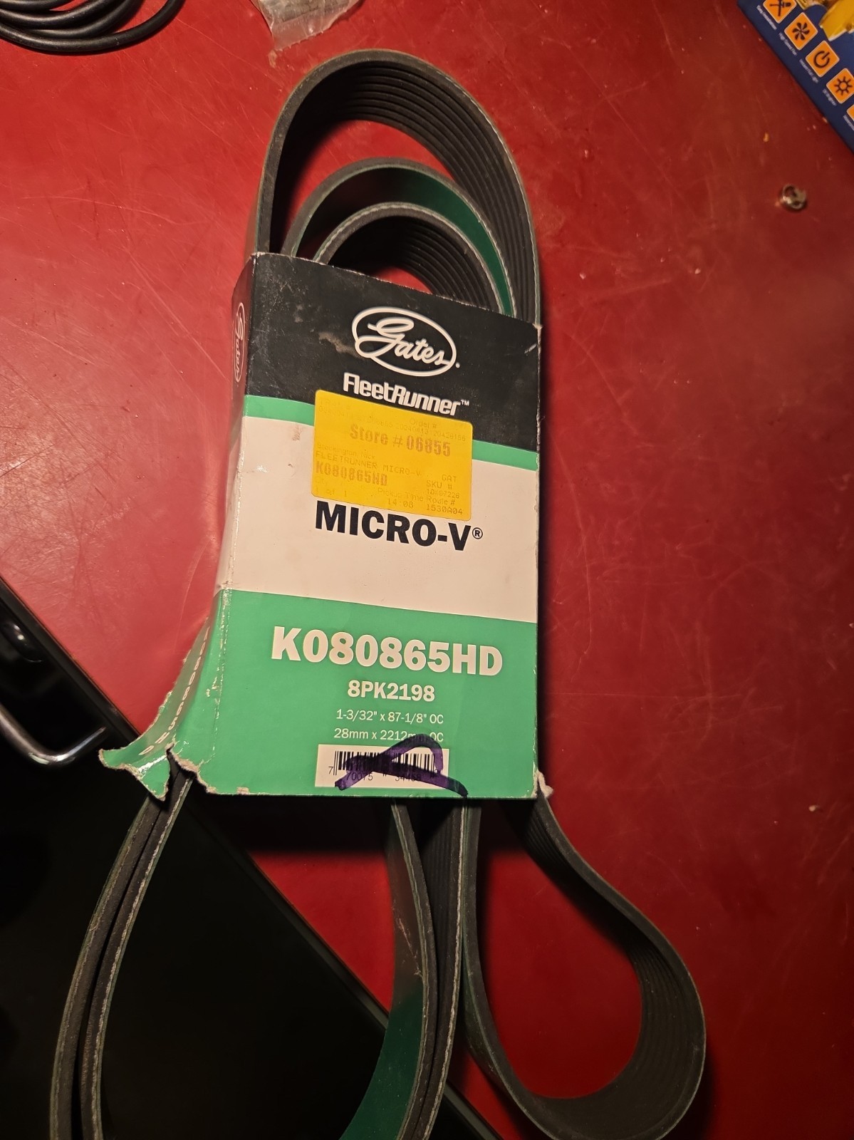 Serpentine Belt-Fleetrunner Heavy Duty Micro-V Belt Gates K080865HD