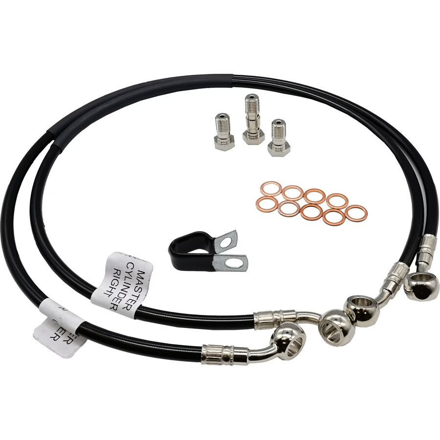 Galfer Front Brake Line Kit - Black, 2 Line FK003D419-2-BK-SL
