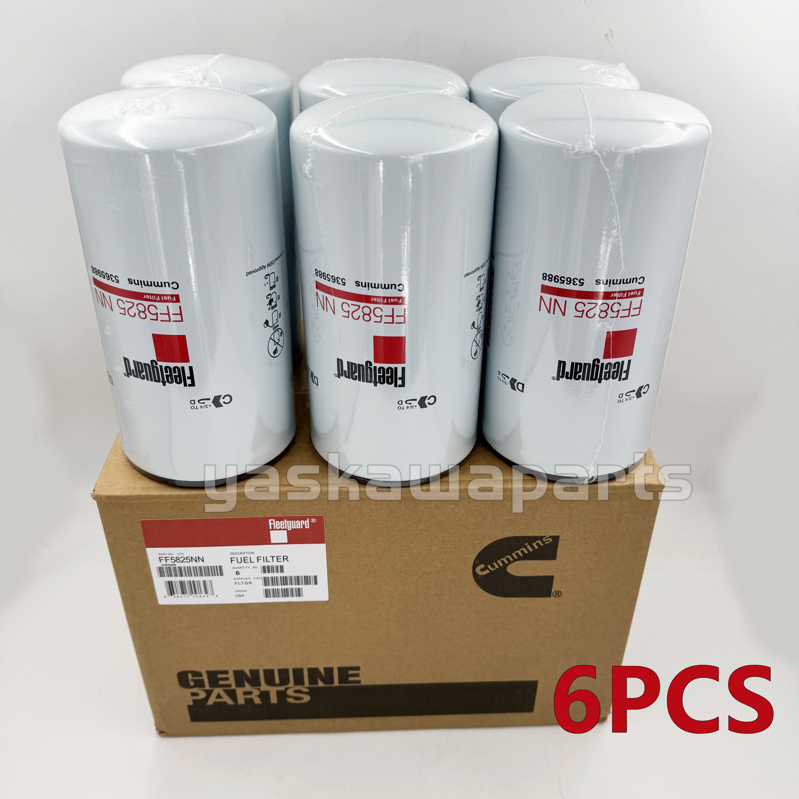 6PCS For Fleet guard Fleetguard FF5825NN 5599456 Fuel Filter NanoNet X15 Cummins