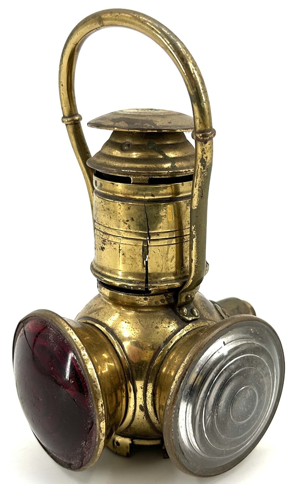 ADLAKE BRASS BALE HANDLE OIL TAIL LAMP X-RAYS MODEL T FORD LOZIER THOMAS FLYER