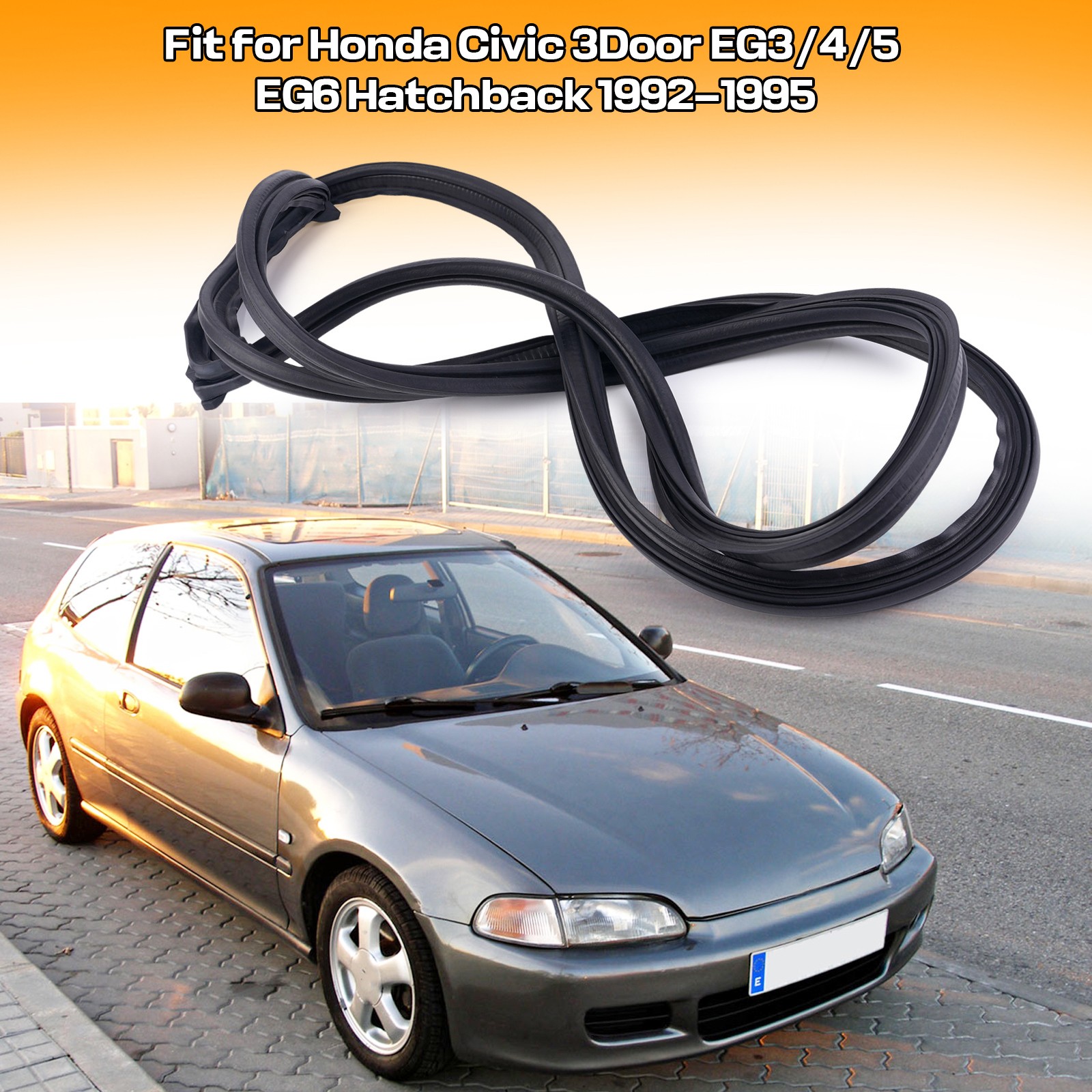 For Honda Civic 1992-1995 3Door EG3/4/5 EG6 4440-SR3-003 Tailgate Weatherstrip