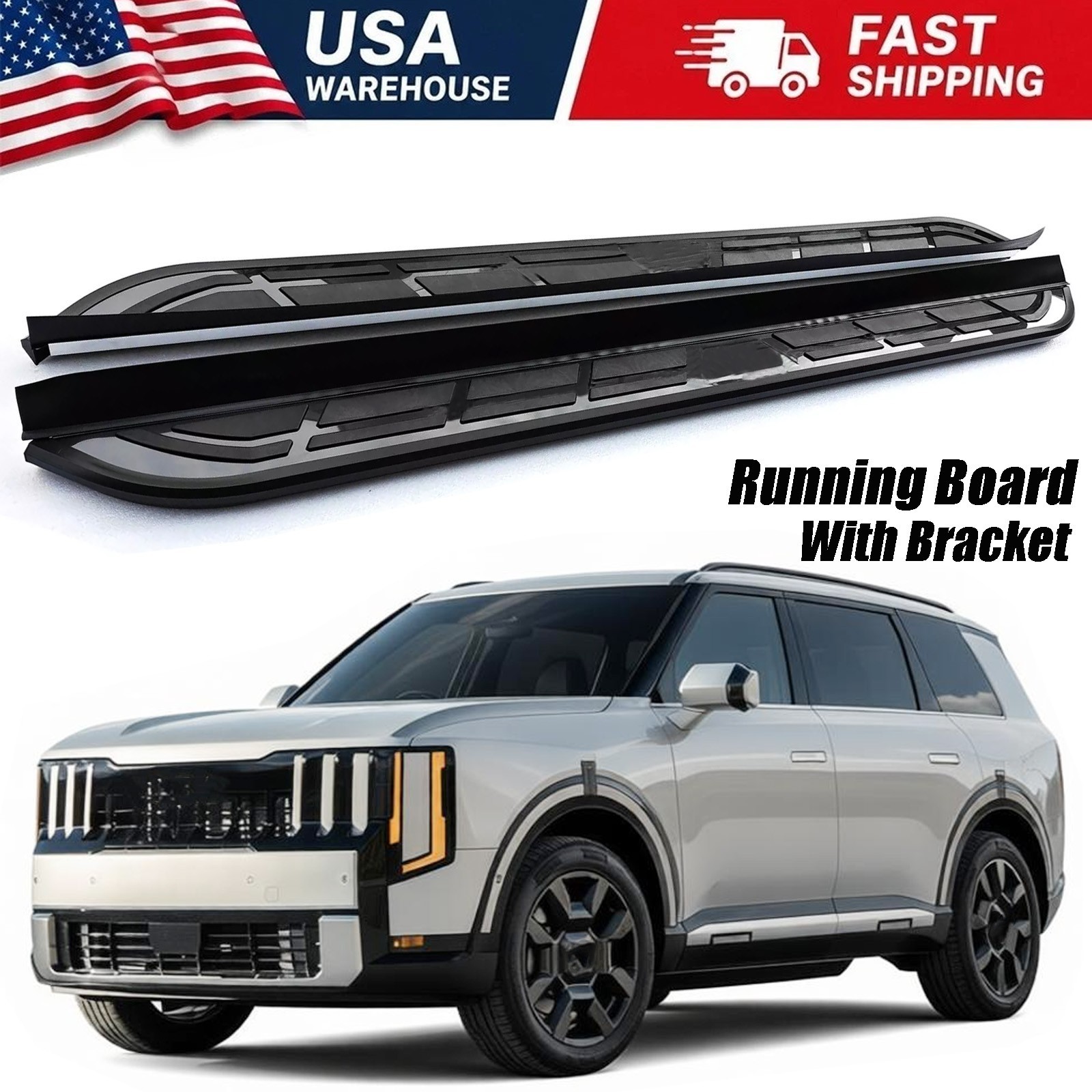 Aluminium Running Board Side Step Pedal Nerf Bar Fit for Kia Telluride LQ2 2027