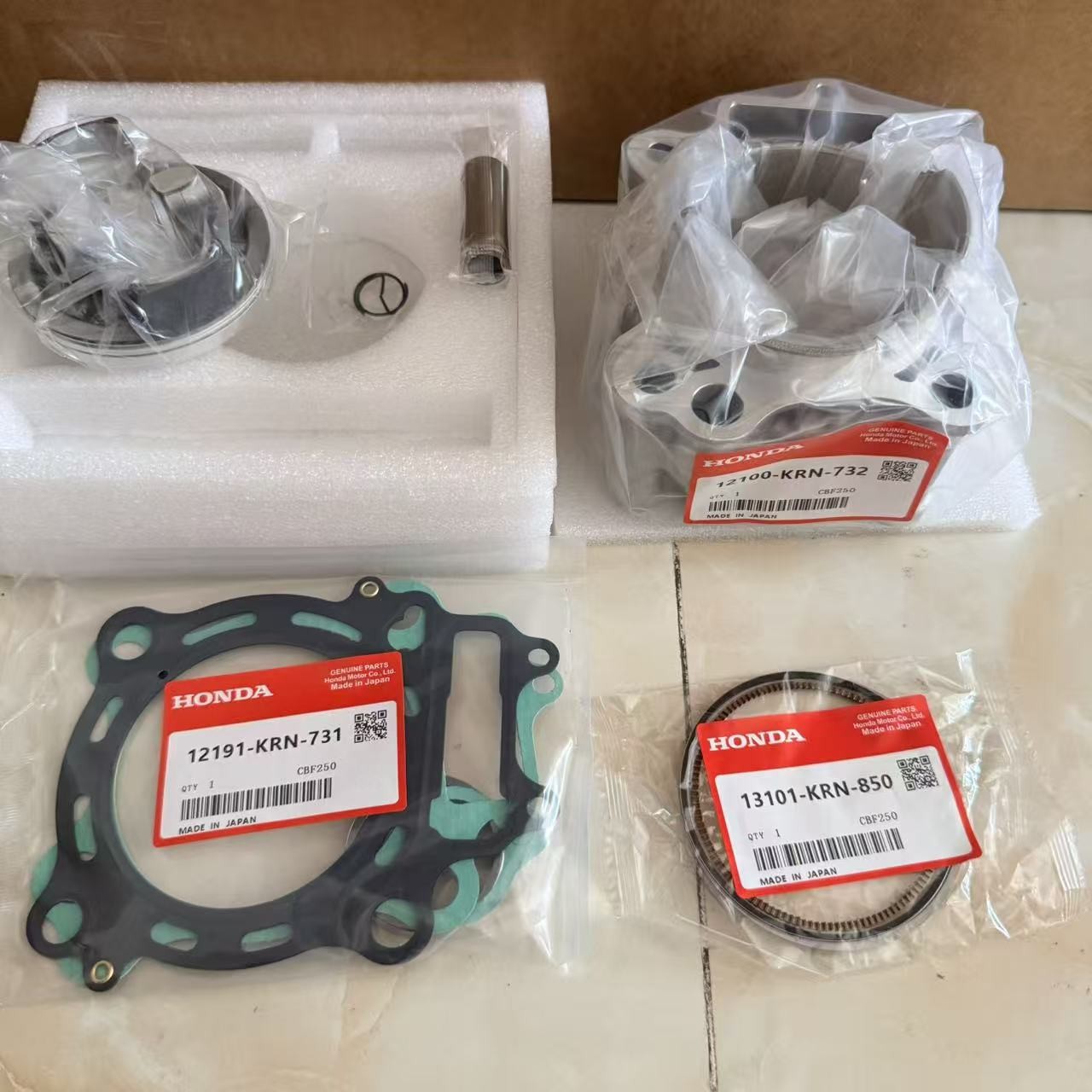OEM FOR 2004-2009 Honda CRF250R 78mm Bore Cylinder Piston Top End Rebuild Kit