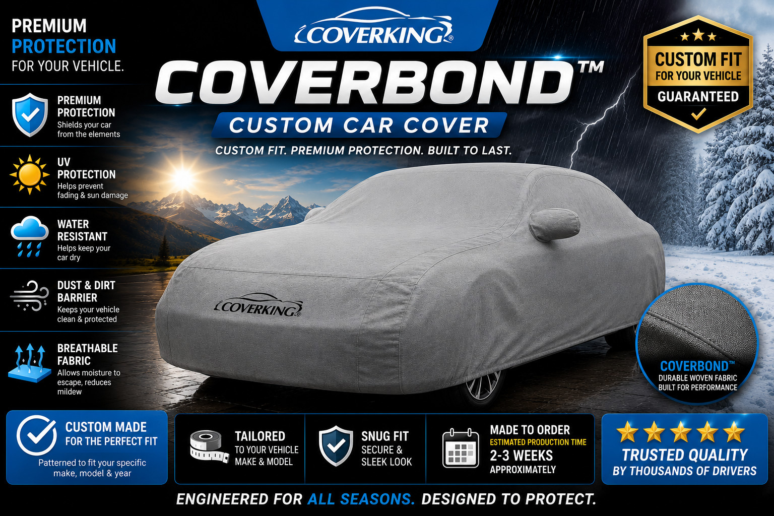 Coverking Coverbond Custom Tailored Car Cover for Ford Mustang - Made to Order