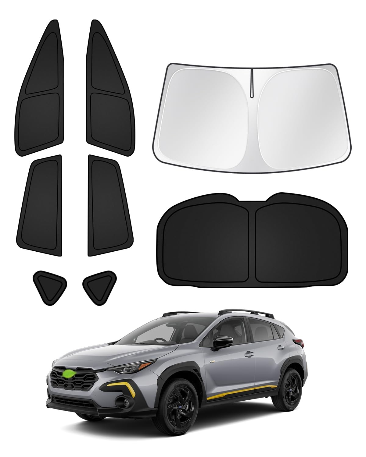 Canvcle Sunshades for Subaru Crosstrek 2024 2025 2026 Windshield Cover 8PCS