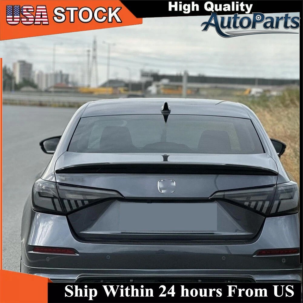 Smoked/White LED Tail Lights for 2022-2026 11th Gen Honda Civic Sedan Rear Light