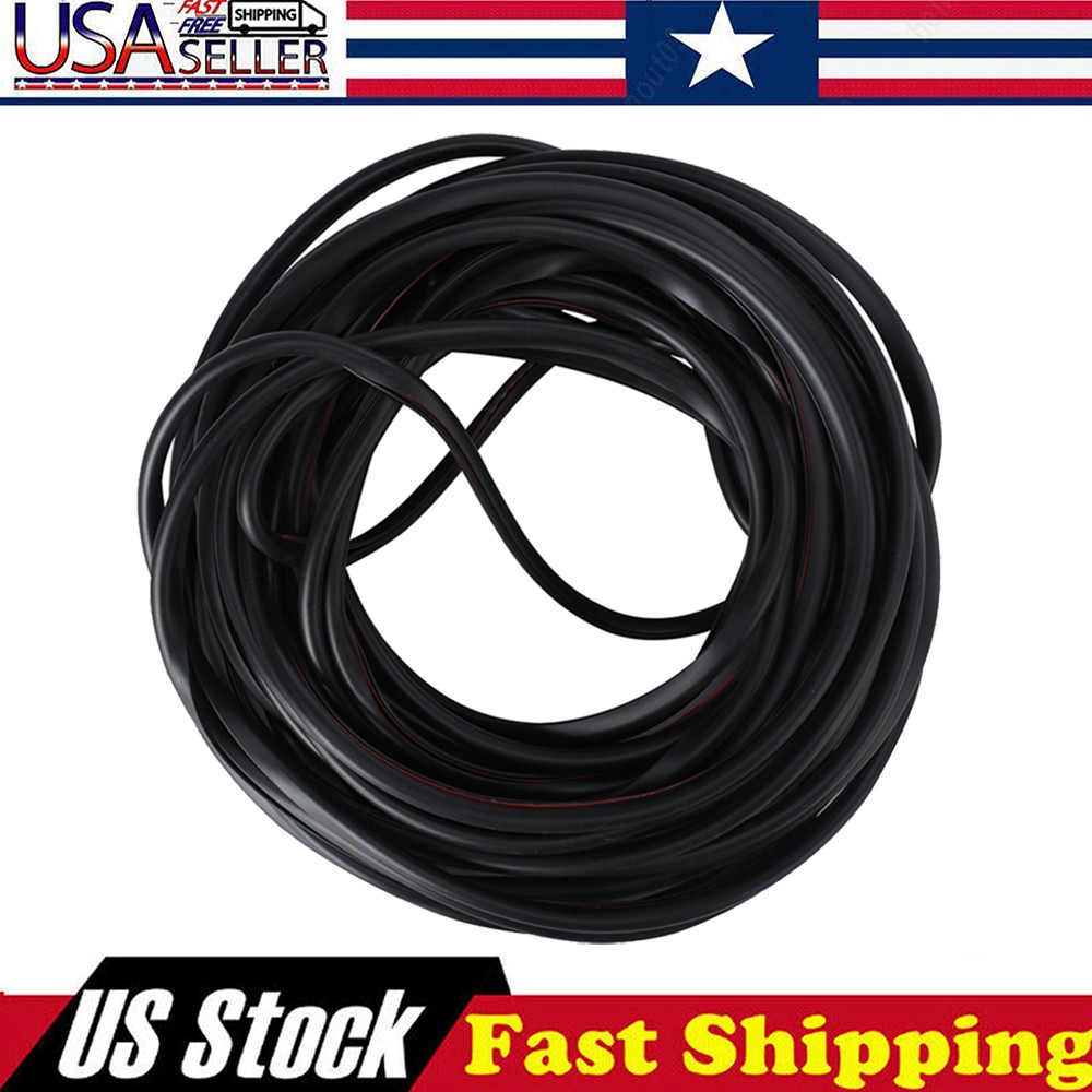 32ft U-shaped Car door bead rubber protector 10m black