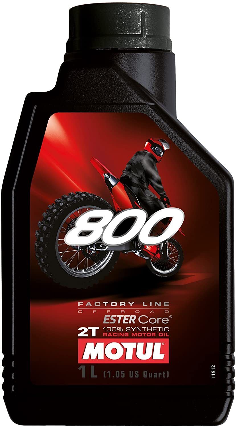 Motul 800 2T Off-Road Motorcycle Oil 100% Synthetic Premix 1 Liter 104038