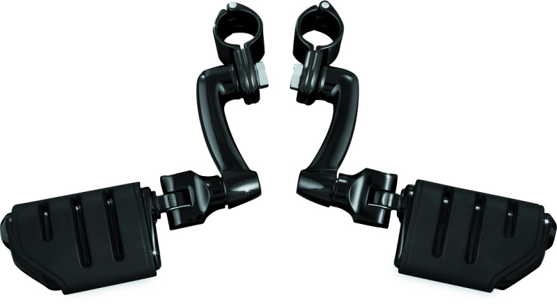 Kuryakyn Longhorn For Trident Dually Offset Highway Pegs 1-1/4 In Clamp Black