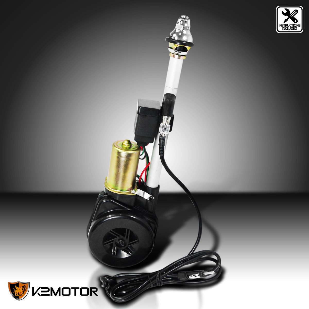 Electric Power Antenna Am Fm Radio Mast Replacement 12V For Car Vehicle
