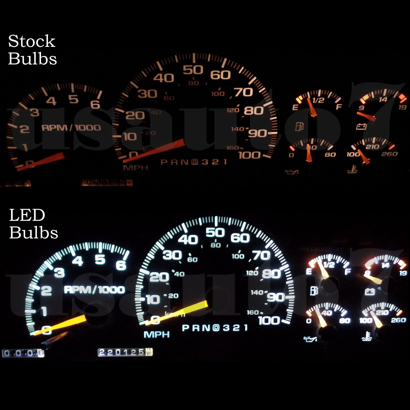 NEW Dash Cluster Gauge White SMD LED LIGHT BULBS KIT Fits 95-98 Chevy Silverado 