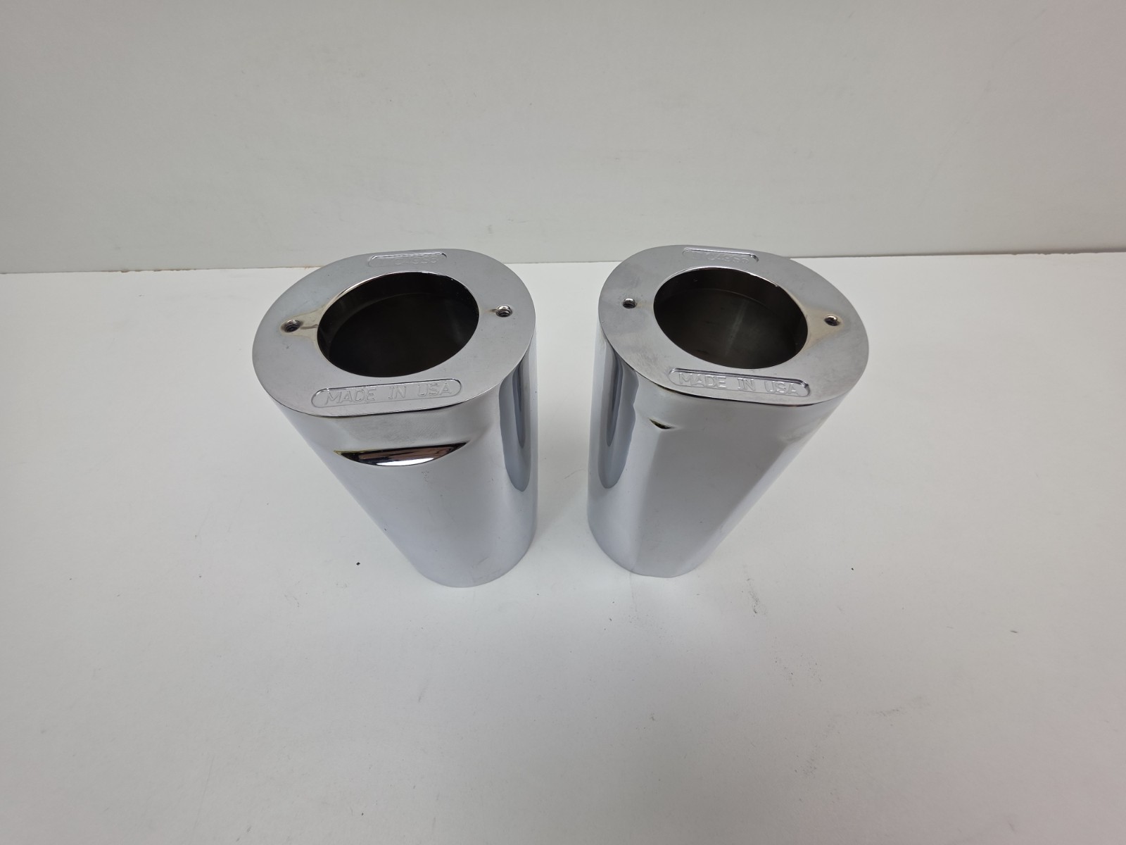 American Suspension Billet Chrome Fork Boots Upper Slider Covers Harley 90-23 TC