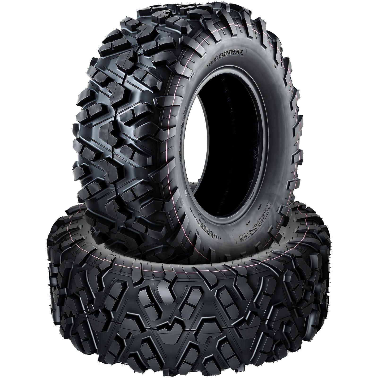 2 Pack 29x11.00-14 29x11-14 29x11x14 6-Ply Tubeless All Terrain ATV UTV Tires 2 Pack 29x11.00-14 29x11-14 29x11x14 6-Ply Tubeless All Terrain ATV UTV Tires