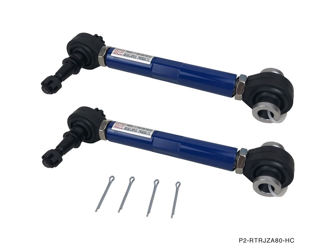 P2M Phase 2 Adjustable Rear Toe Rods Arms Set Toyota Supra JZA80 MK4 93-98 New