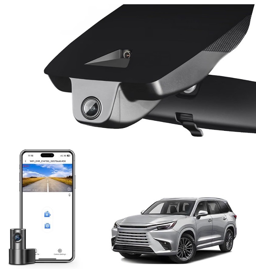 Front 4K & Rear 1080p Dash Cam Custom for Lexus TX 2024-2026 350 500h Premium