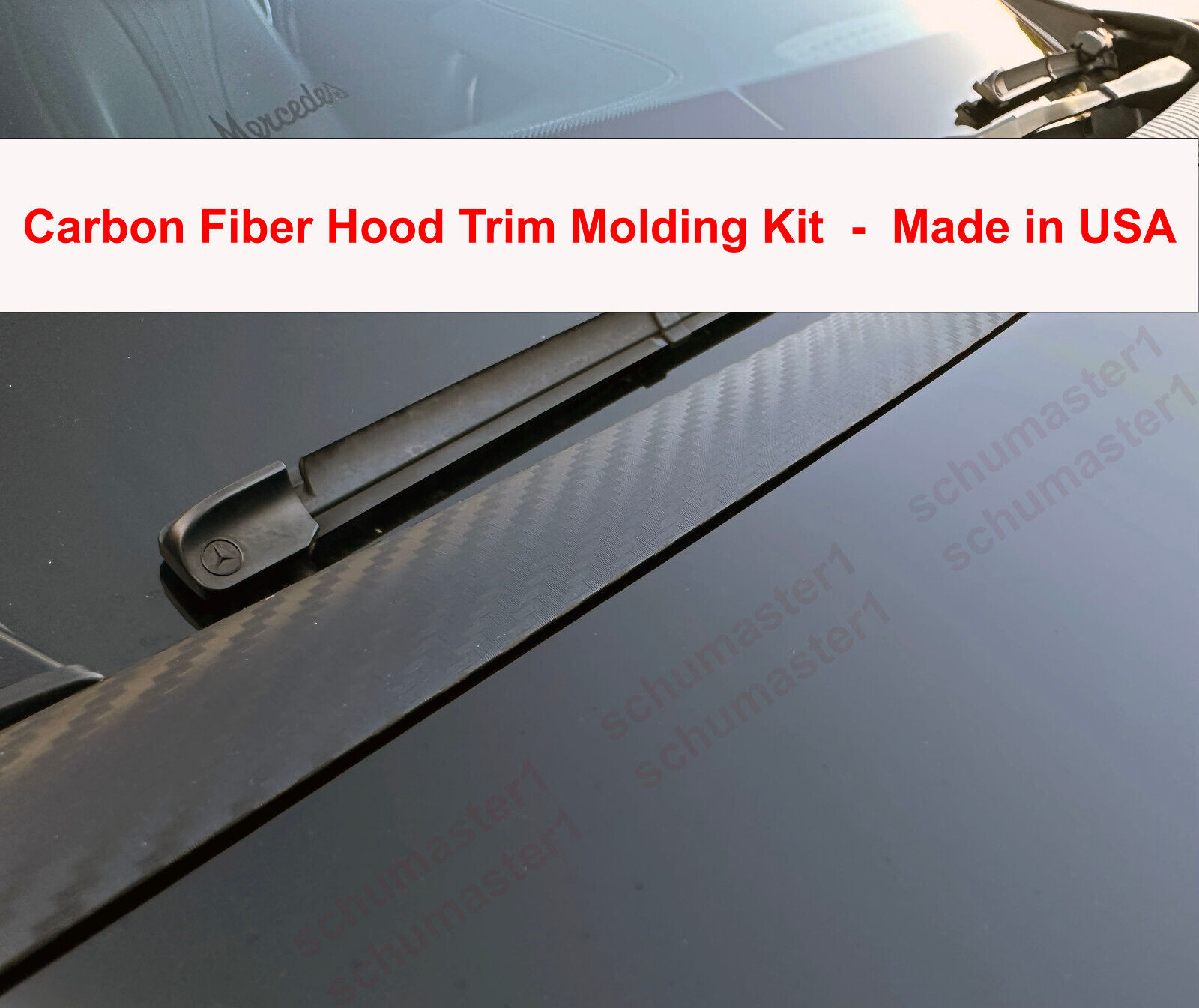 1pc Flexible CARBON FIBER Hood Trim Molding Kit - ForLandRover 2010-2023 vehicle