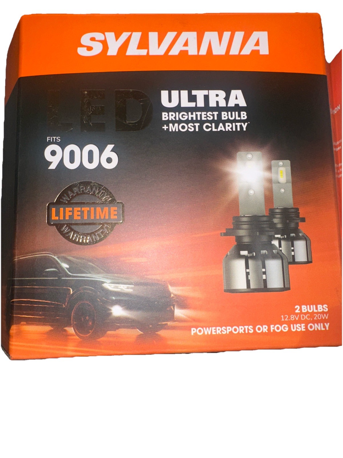 Sylvania LED Ultra 9006 Brightest Most Clarity Headlight 2 Bulbs 9006LEDHP.BX2