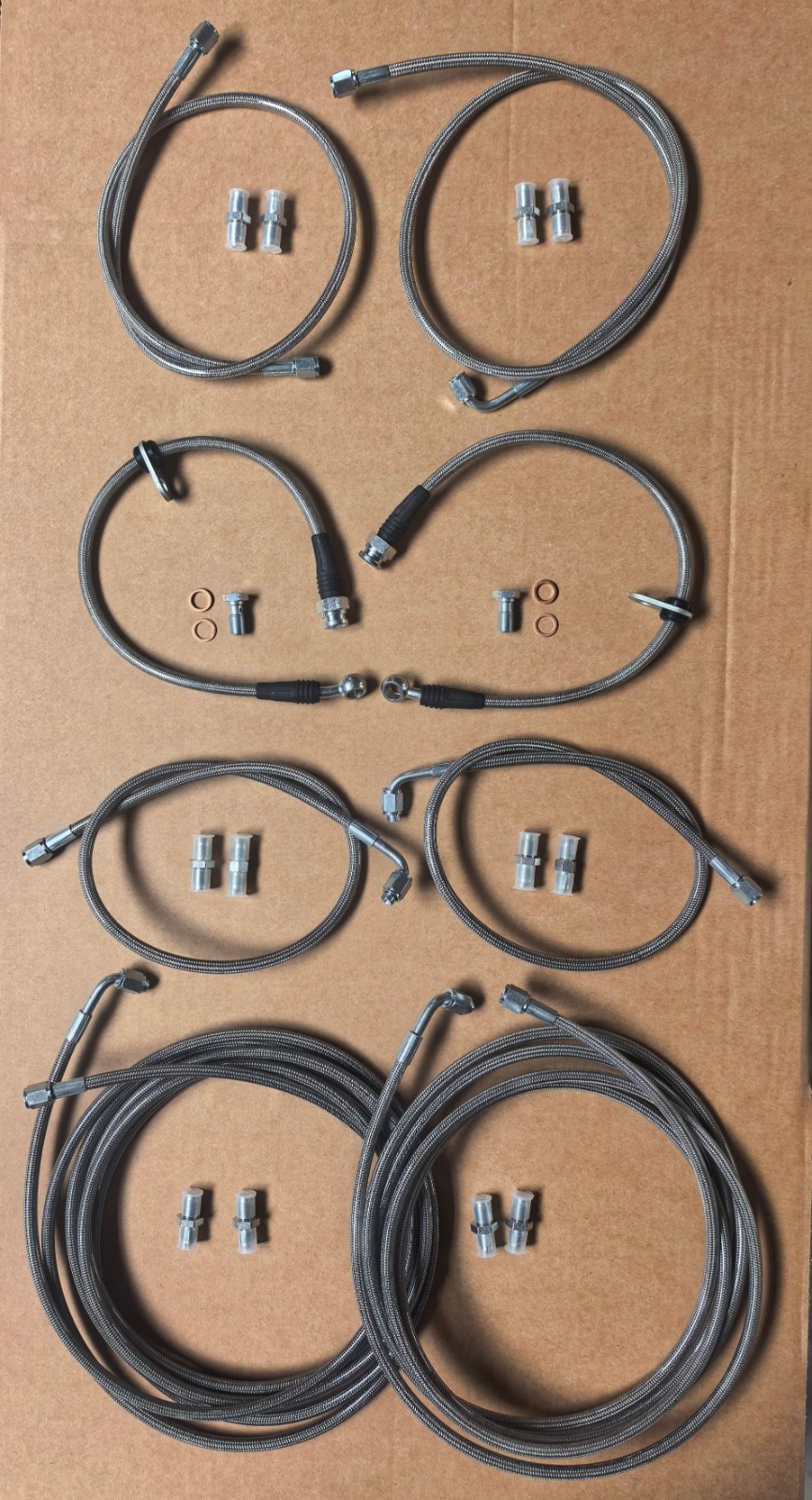 Front & Rear Brake Lines Kit SS PTFE Lined for 1997-2001 Honda CR-V w/o ABS Front & Rear Brake Lines Kit SS PTFE Lined for 1997-2001 Honda CR-V w/o ABS