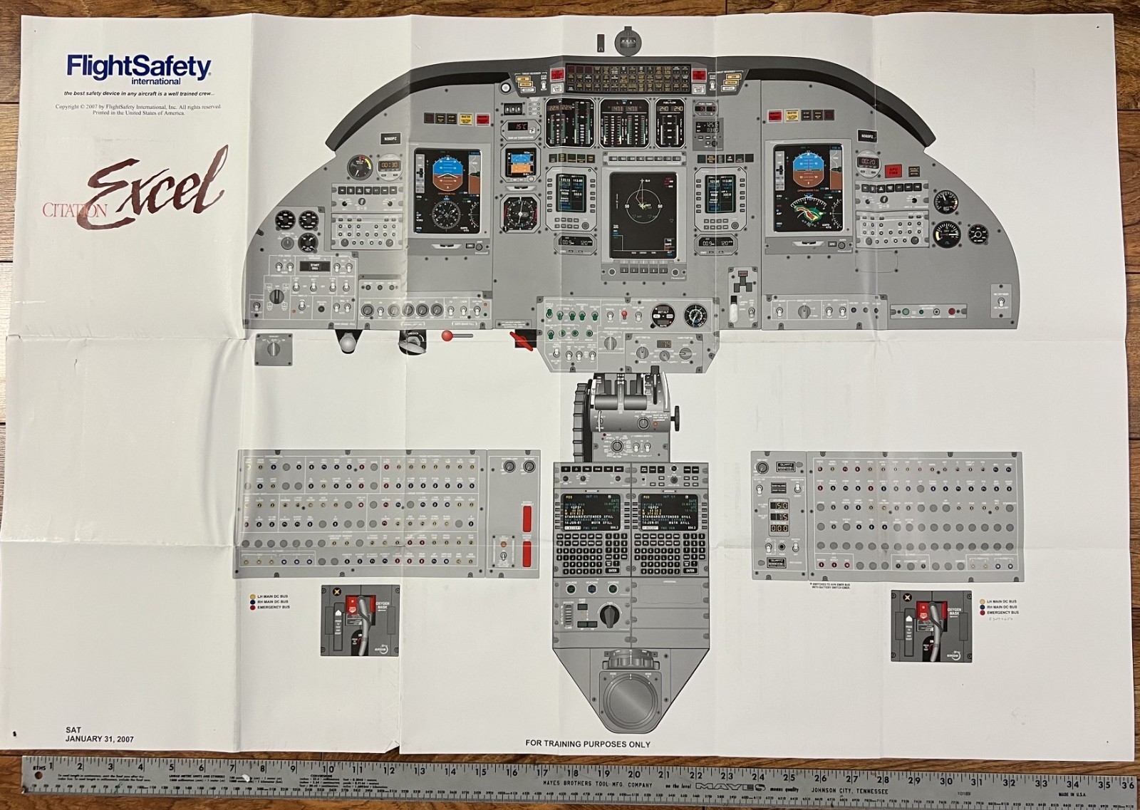 Wall Poster - Cessna Citation XL (Excel)  3 ft x 2 ft