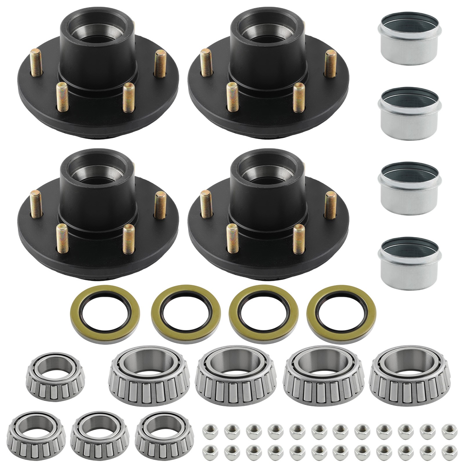 Trailer Hub Conversion fit for 6000# Mobile Home 6 Lug 6x5.5 Idler Axle