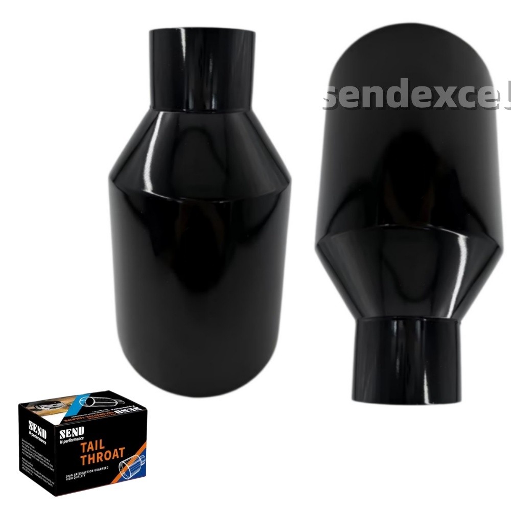 Pair Dodge RT SRT RAM 5″ Big Black Exhaust Tip 2.5″ Inlet Angle Cut Double Wall