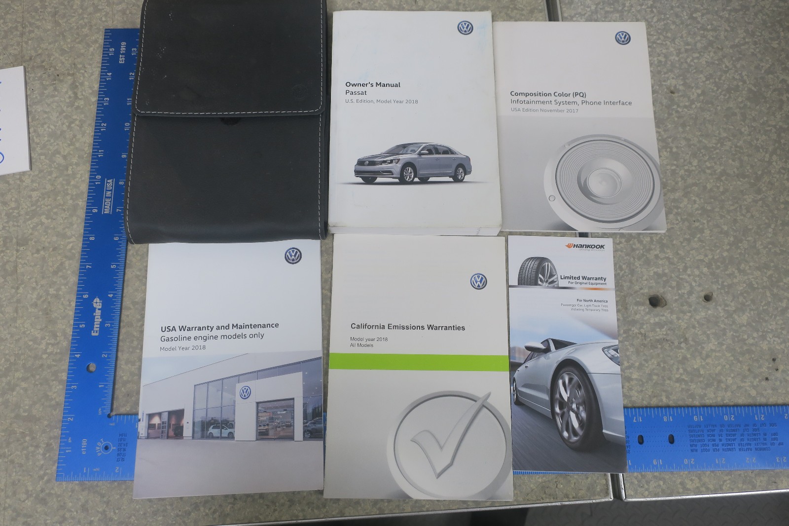 VW Passat S R-LINE SE GT SEL Owner's Manual 2018 Navigation Book Set 18 OM51