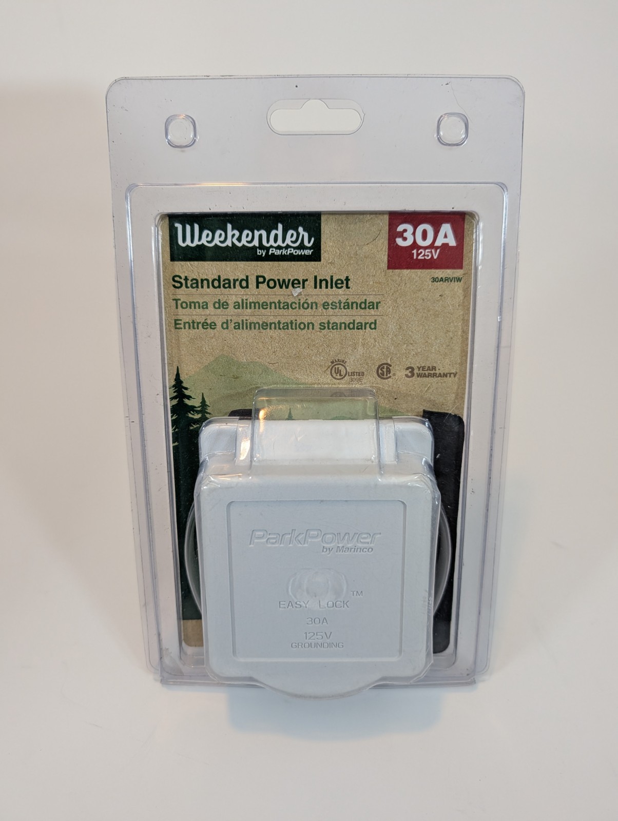 ParkPower Weekender 30A 125V Standard Power Inlet 30ARVIW Marine RV NEW Sealed