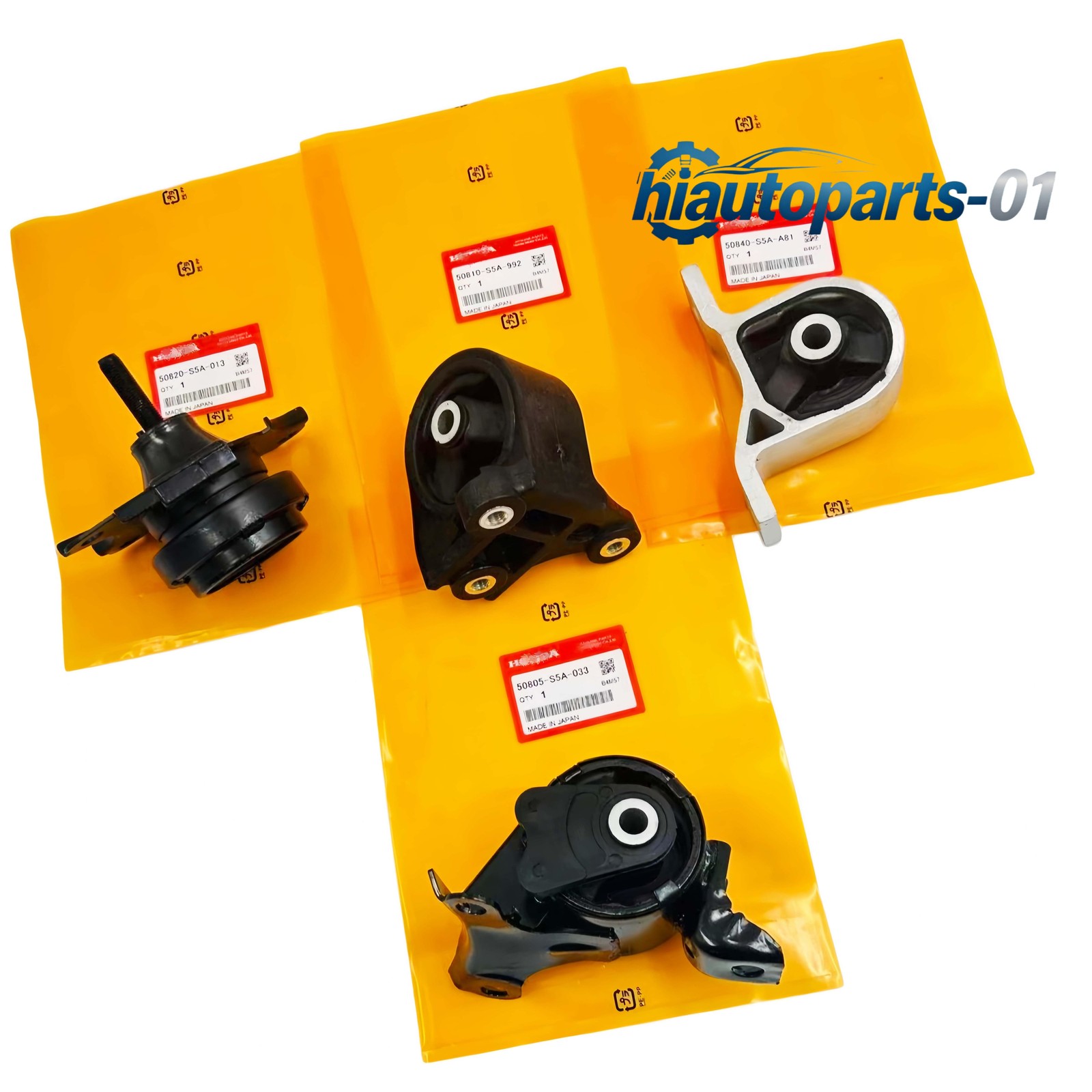 OEM 4PCS Motor Mount For 01-05 Honda Civic 1.7L w/ Auto Trans A6595 A6591 A6588