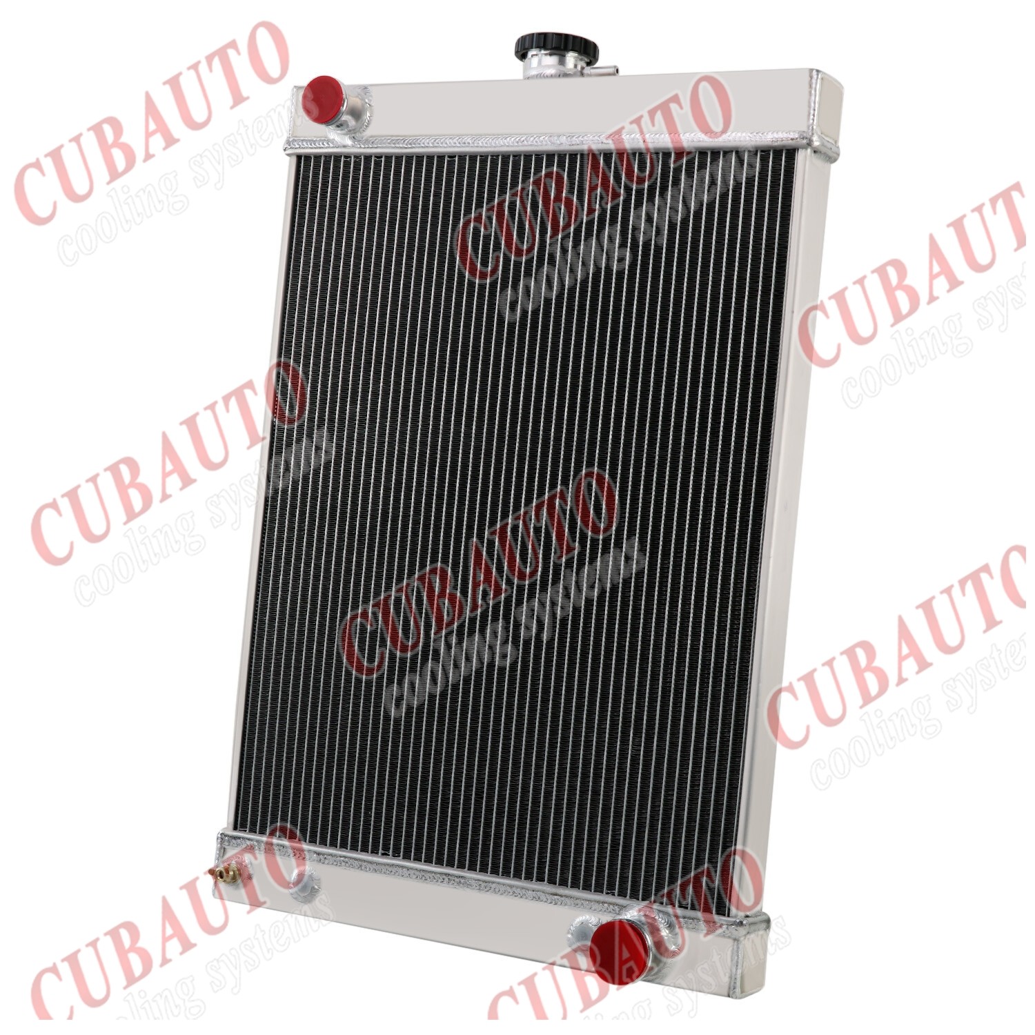 Universal 4-Row Aluminum Radiator + Trans Cooler Fit 30\'-50\'s Street Rod Hot Rod