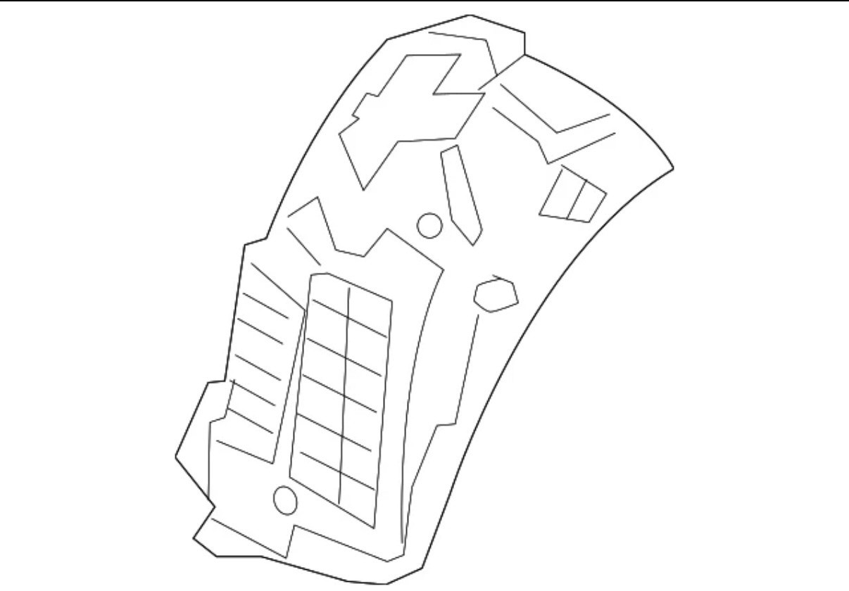 Genuine Land-Rover Front Right Fender Liner LR146222 Genuine Land-Rover Front Right Fender Liner LR146222