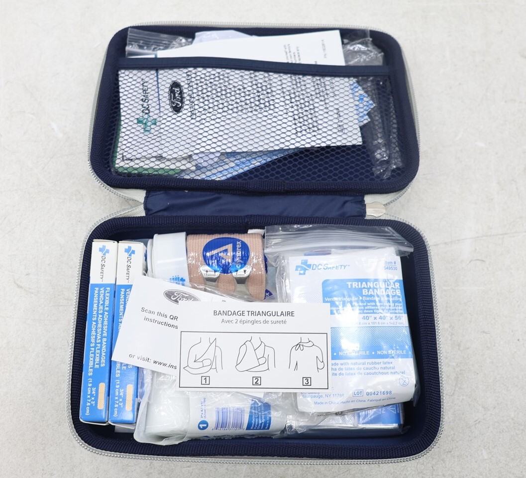 NEW OEM Ford Vehicle Roadside Compact First Aid Kit w/ Fire Resistant Case
