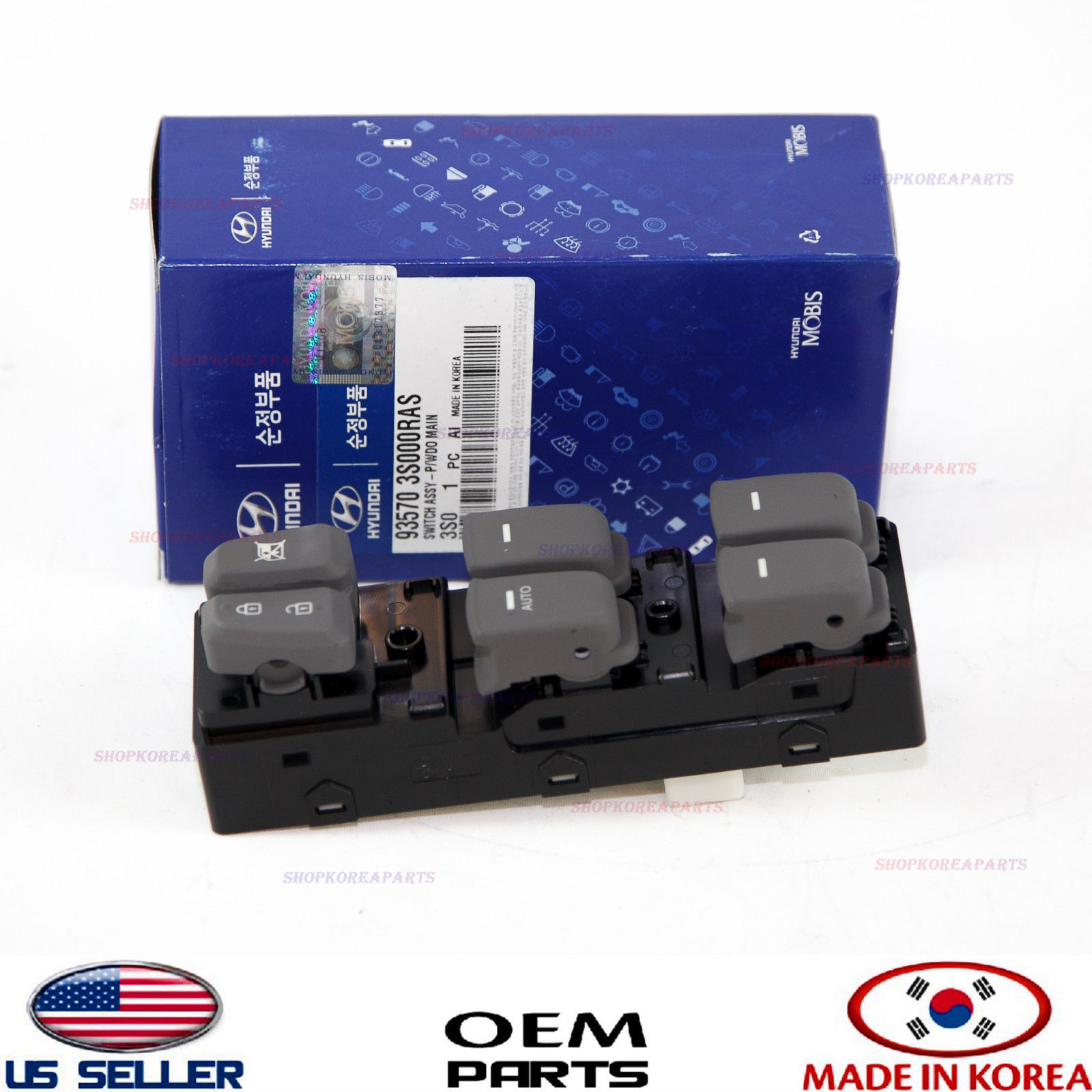 Genuine Power Window Main Switch Front Left Driver Side Gray OEM Sonata 2011-14 Genuine Power Window Main Switch Front Left Driver Side Gray OEM Sonata 2011-14