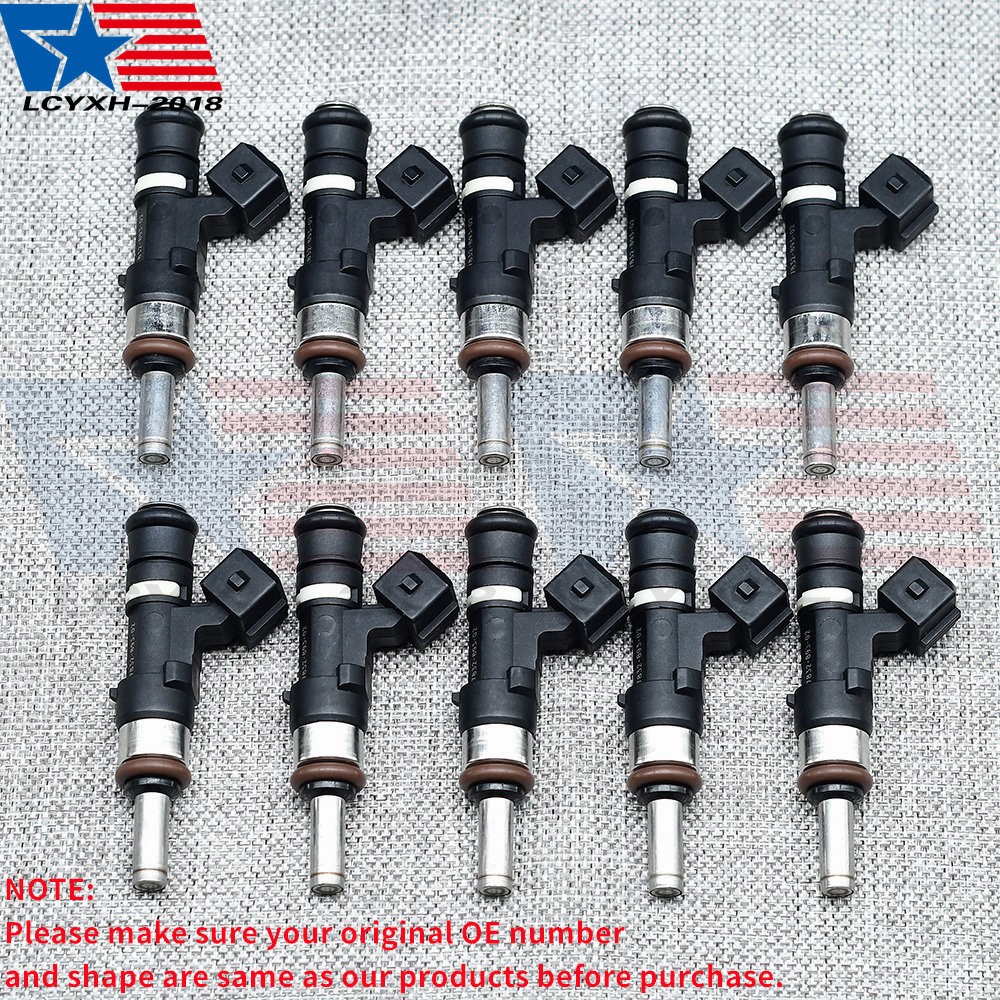 10Pcs Fuel Injectors For BMW M5 M6 5.0L 2006 - 2010 13647839098 0280158036 USA