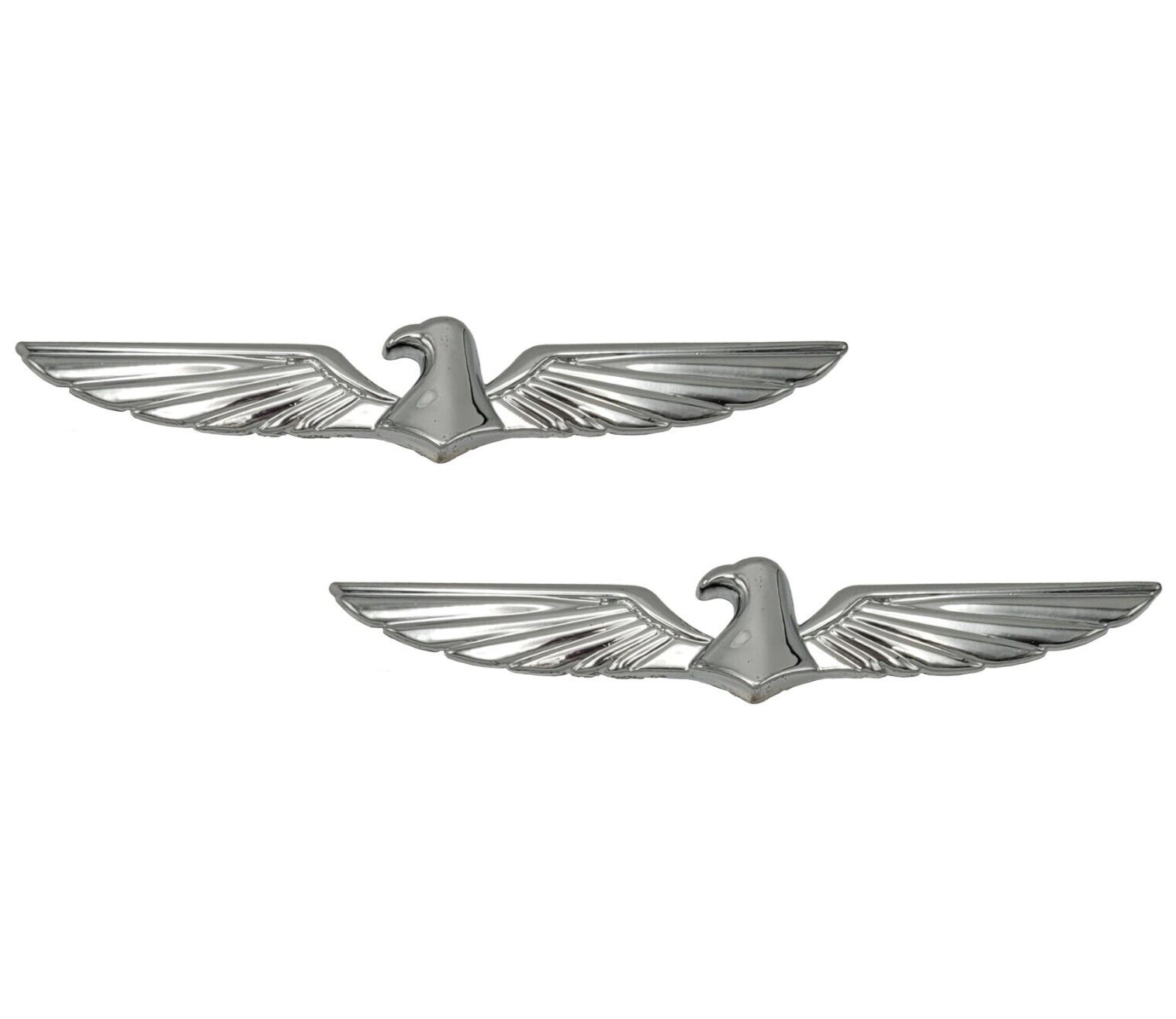 3D CHROME ABS BIRD EAGLE WINGS CAR TRUCK EMBLEM DECAL PAIR 5 1/2\ 3D CHROME ABS BIRD EAGLE WINGS CAR TRUCK EMBLEM DECAL PAIR 5 1/2\