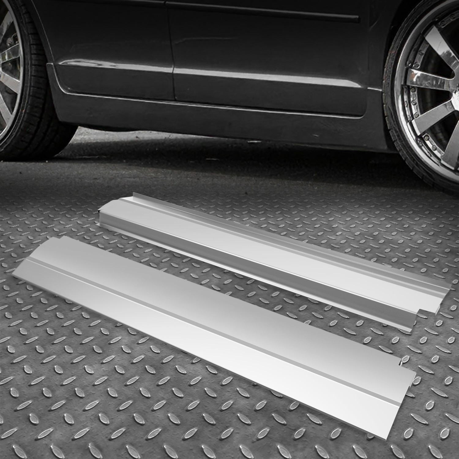 Left & Right Slip On Outer Rocker Panels for 06-12 Ford Fusion Mercury MKZ Milan