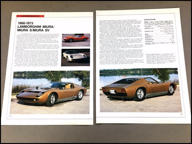 Lamborghini Miura Car Review Print Article with Specs SV 1966 1968 1970 1971 238