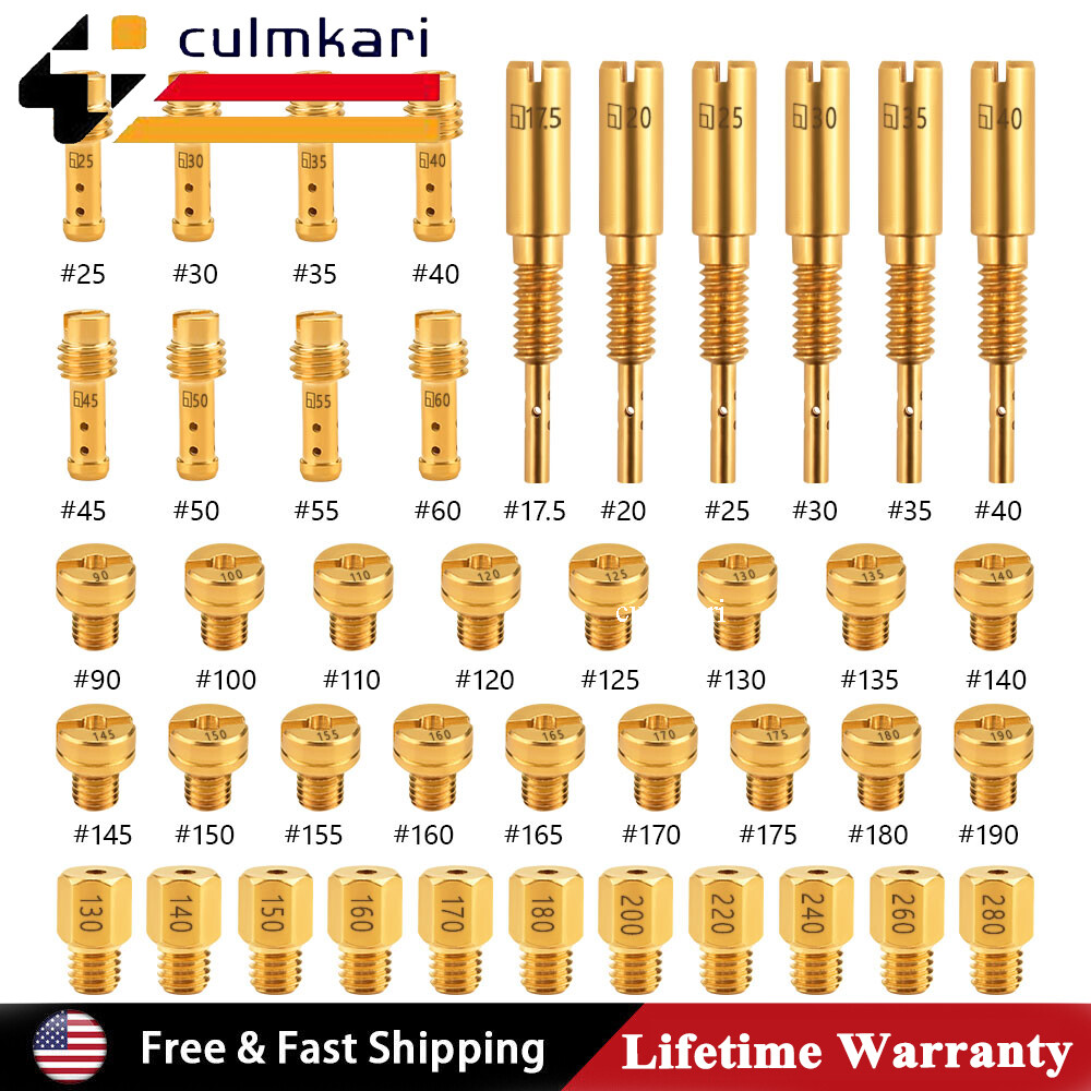 42Pcs Carburetor Jet Kit for Mikuni Main N100.604 VM28/486 VM4/042 VM22/210 USA