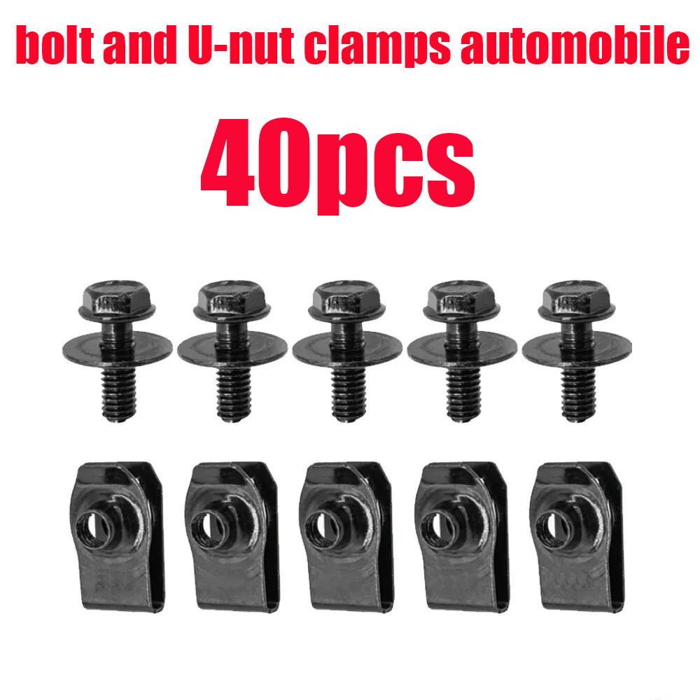 Car Body Bolts & U-nut Clips M6 Splash Shield Retainer Fastener Rivet Screws Car Body Bolts & U-nut Clips M6 Splash Shield Retainer Fastener Rivet Screws
