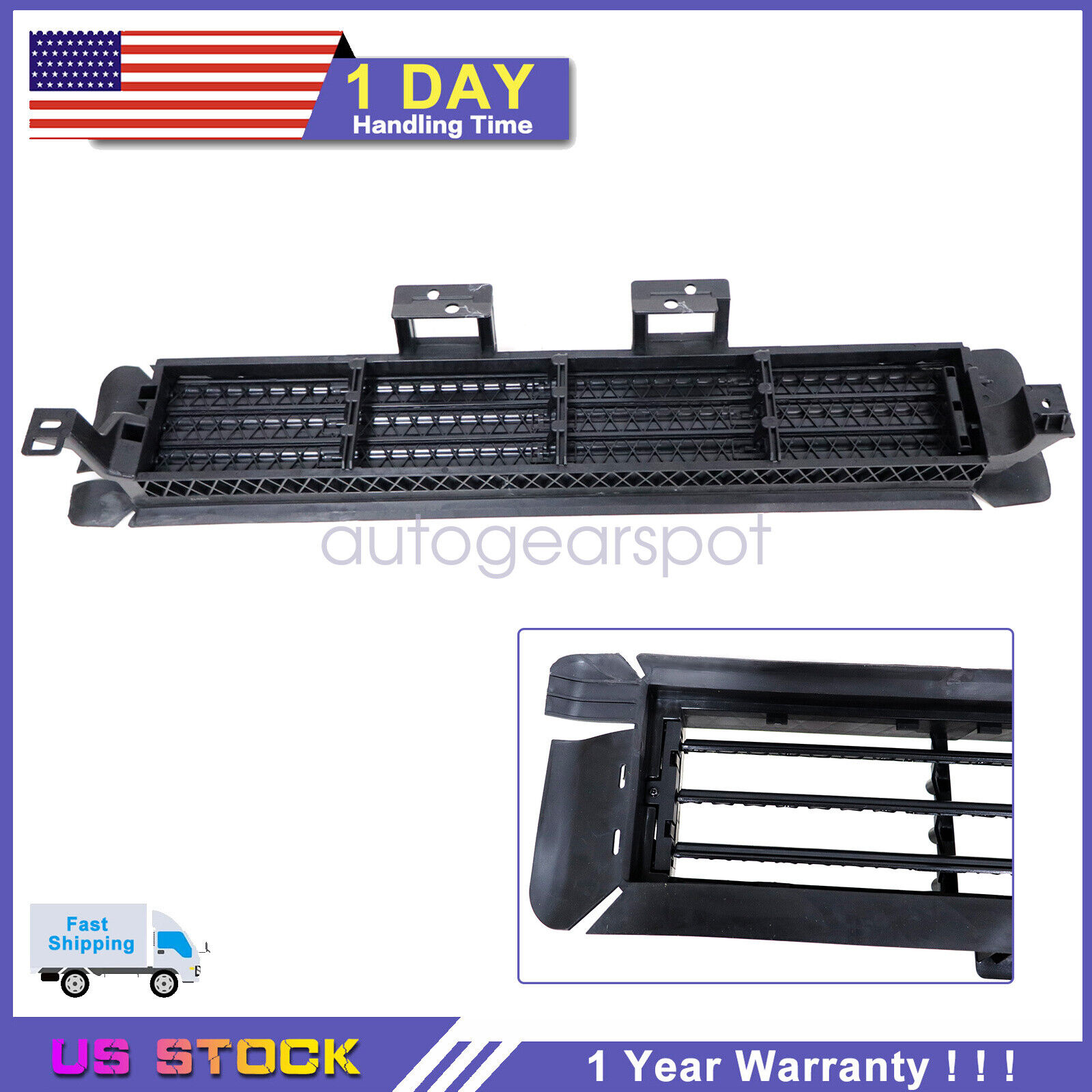Upper Active Grille Shutter For 16-18 Nissan Altima For 2015-23 Murano W/O Motor