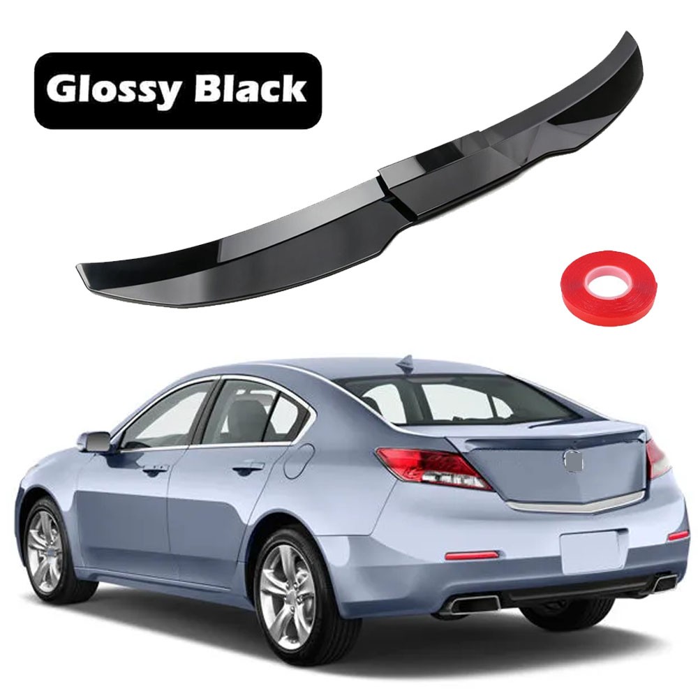 For Acura TL 2004-2014 Rear Trunk Lip Spoiler Wing Body Kit Glossy Black