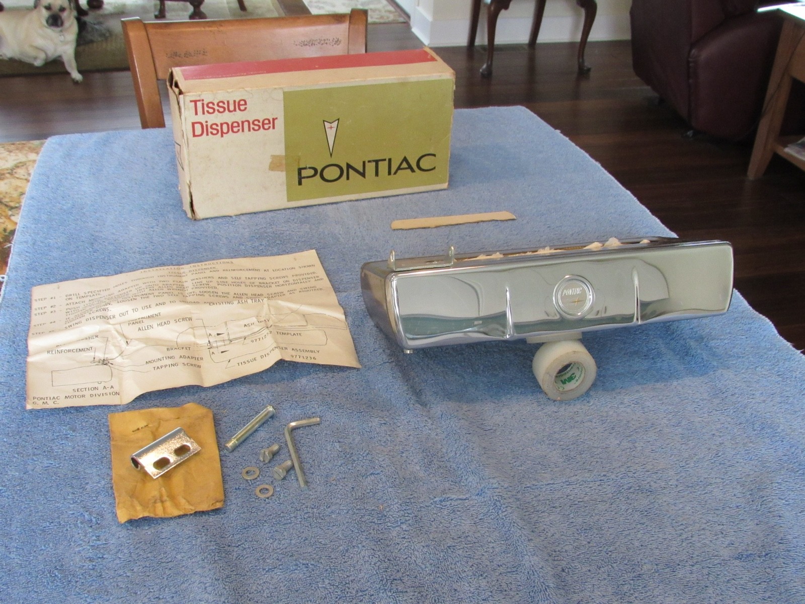 Vintage NOS Pontiac Tissue Dispenser 1960\'s Bonneville  GTO Ventura Catalina 2+2