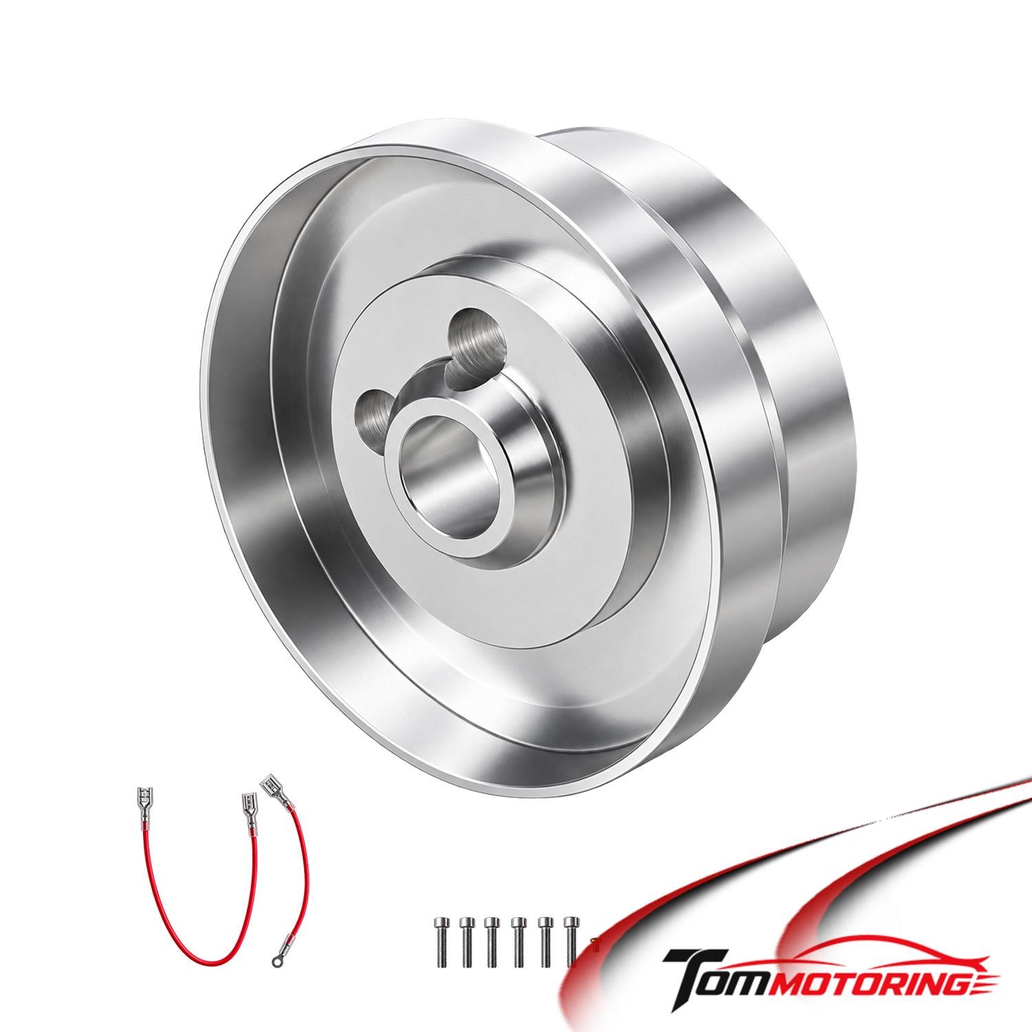 Polished 5 & 6 Hole Steering Wheel Hub Adapter For GM Chevy Ididit Flaming