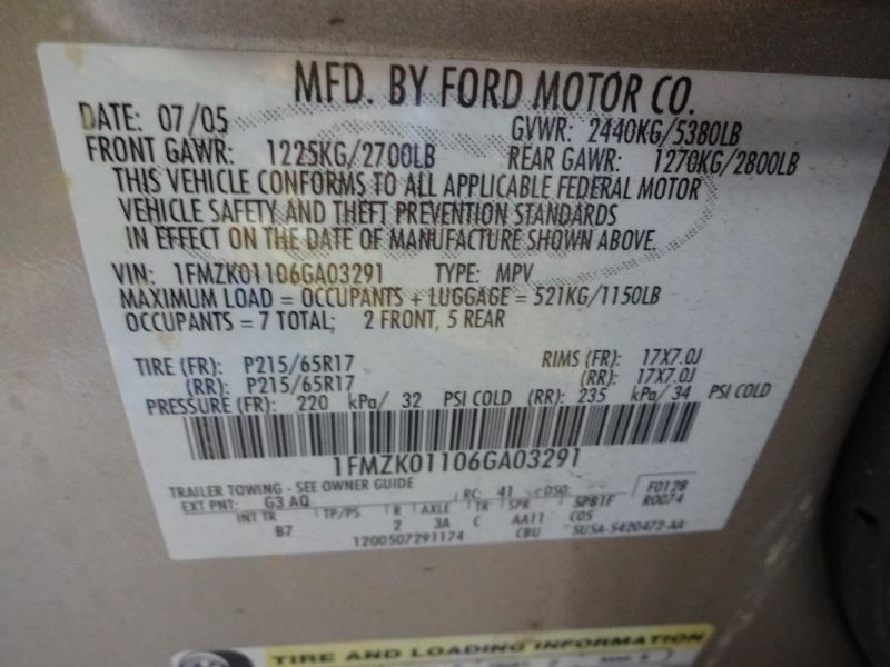 FREESTYLE 2006 Wiper Arm               233444