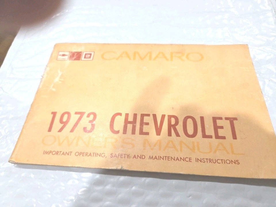 1973 CHEVROLET CAMARO  OWNERS MANUAL OEM Original Split Bumper Second Generation