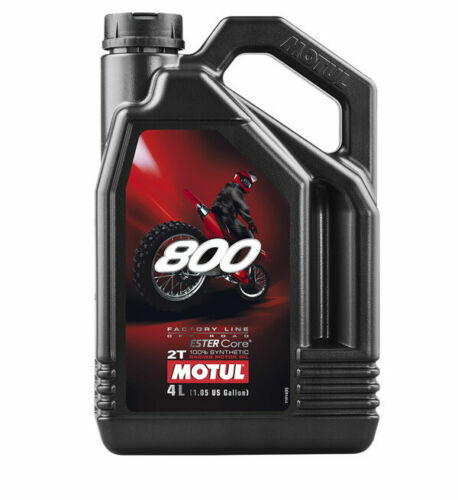 Motul 800 2T Full-Synthetic Off-Road Racing Premix 2-Stroke Oil 4 Liter (104039)