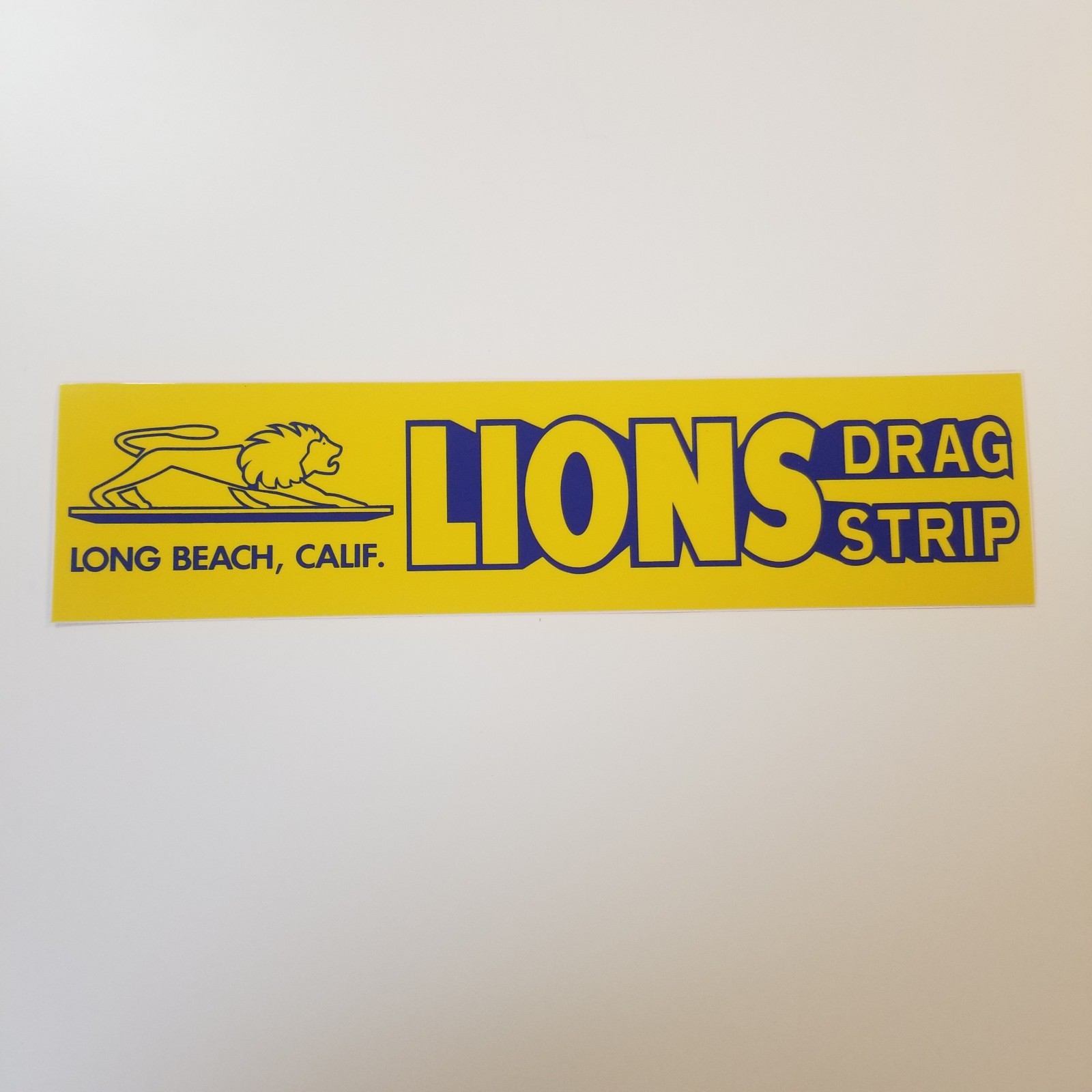 Lions Drag Strip bumper sticker decal vintage look drag race 71